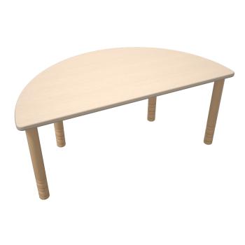 Halbrunder Flexi Tisch, hvstb. 58-76 cm, HPL